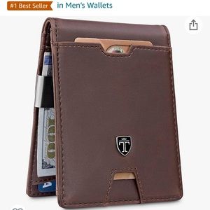 Travando Men’s Slim Wallet with Money Clip